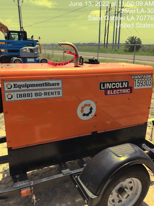 2021 Lincoln Electric Vantage 322 Vantage 322 Ready Pak 3 w/ Decals, ORANGE (includes trailer, cable rack, fender light kit) NO Telematics