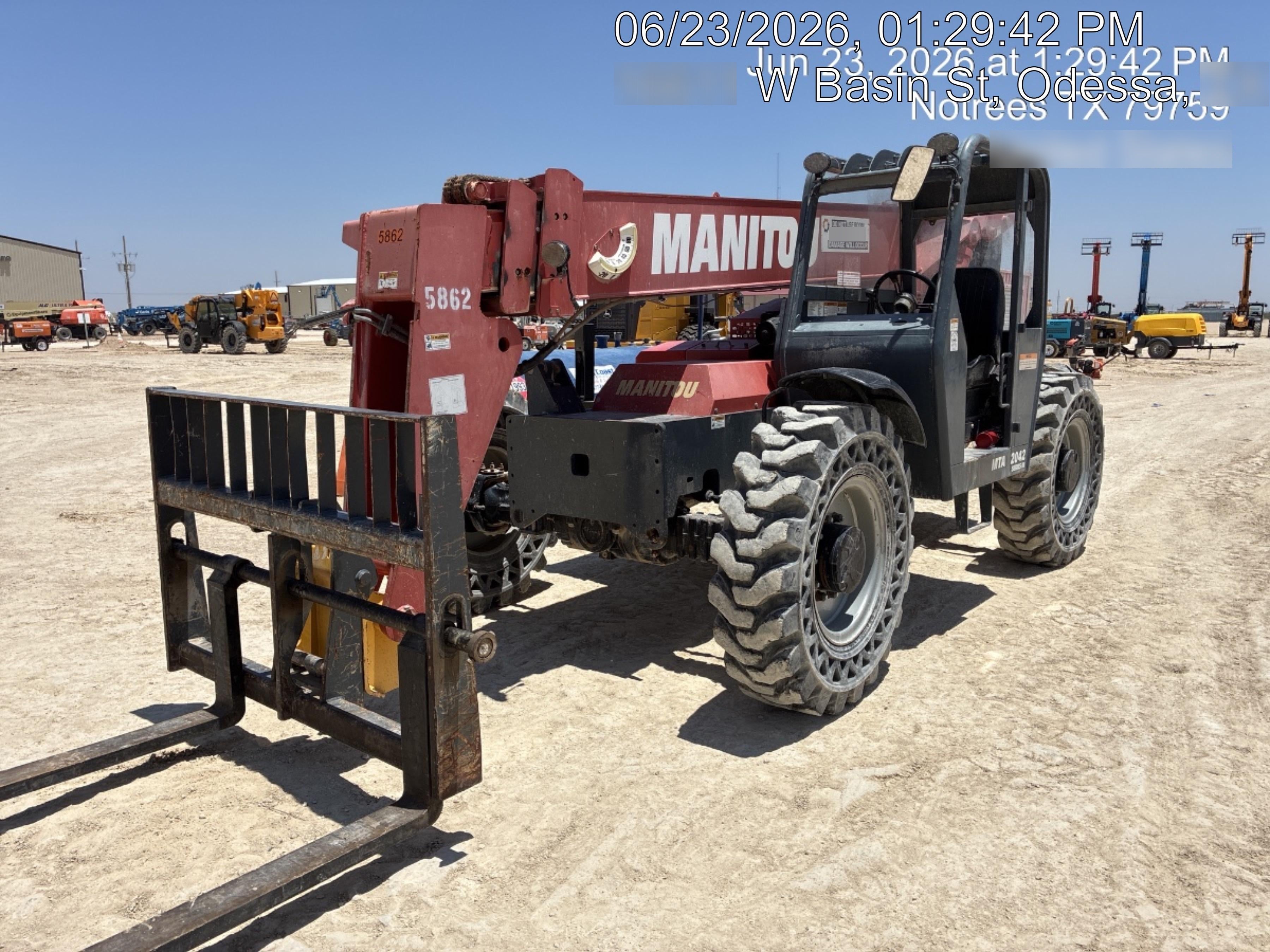 2018 Manitou 12042 Manitou MTA 12042, Solid Tires, 66" Carriage, Open ROPS, Flashing Beacon and Work Light Package