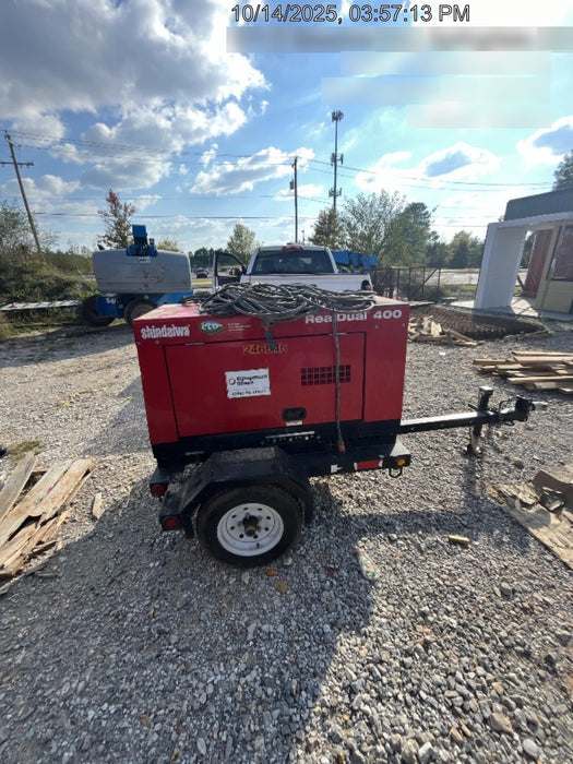 2022 Shindaiwa DGW400MDL Kubota D902 Engine, 23 HP, Dual Op Welder, Wire, Arc, Droop Stick, Tig, and CC Stick Functionality, Simulphase, 3 Phase and 1 Phase Gen Output, Single Axle NB Trlr, Slr Trckl Chrg 12V 12W, Fire Ext