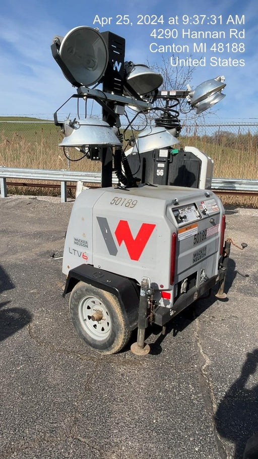 2019 Wacker Neuson LTV6L-MH Mobile Light Tower w/Fuel Level Sensor Installed