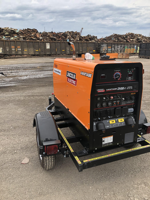 2021 Lincoln Electric Vantage 322 Vantage 322 Ready Pak 3 w/ Decals, ORANGE (includes trailer, cable rack, fender light kit) NO Telematics