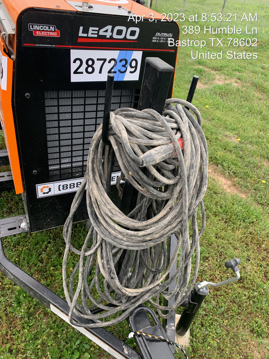 2023 Lincoln Electric LE400 Kubota V1505, Trlr, Cable Rack, Light Kit, ES Decals, T3