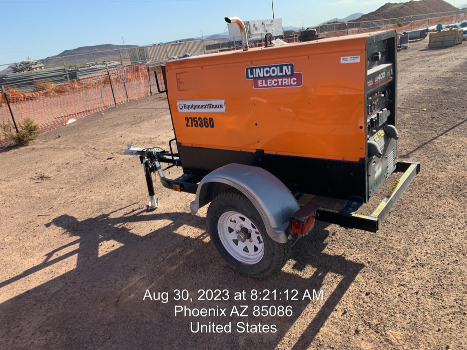 2022 Lincoln Electric LE400 Kubota V1505, Trlr, Cable Rack, Light Kit, ES Decals, T3