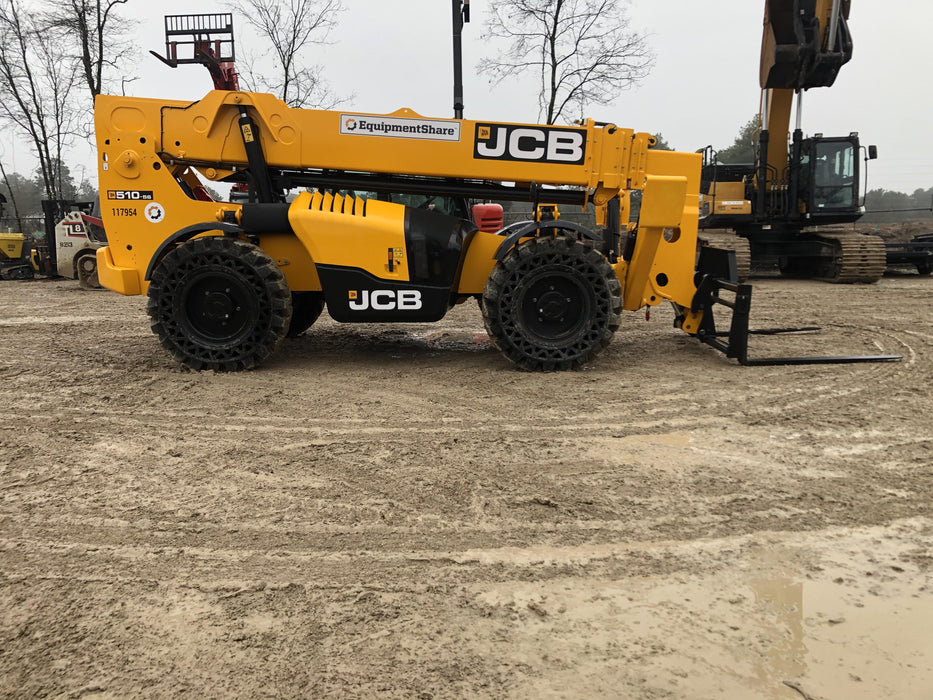 2020 JCB 510-56 Cab/Heat/Air, Solid Tires, Work Lights, Beacon, Aux Hydraulics, Back up Alarm, Lifting Eye, ES Decals