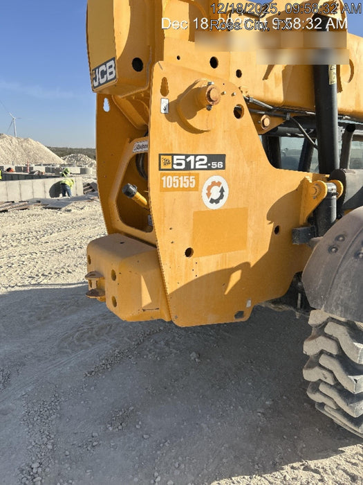 2020 JCB 512-56 Canopy, 74Hp, Solid Tires, Work Lights, Beacon, Aux Hydraulics, Back up Alarm, Lifting Eye, ES Decals