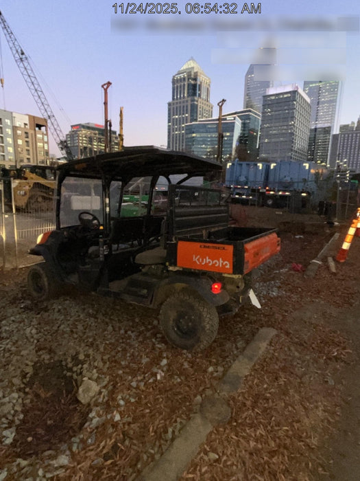 2021 Kubota RTV-X1140W-H Plastic Canopy, Windshield Acrylic Clear, LED Strobe Light, Wire Harness Kit, Back up Alarm