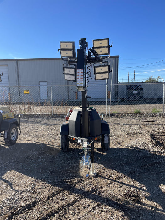 2022 Allmand NLV3GR (4) LED Light Fixture 350W, 23' Vertical Mast, 3kW Prime, Towable, ES Decals, T3
