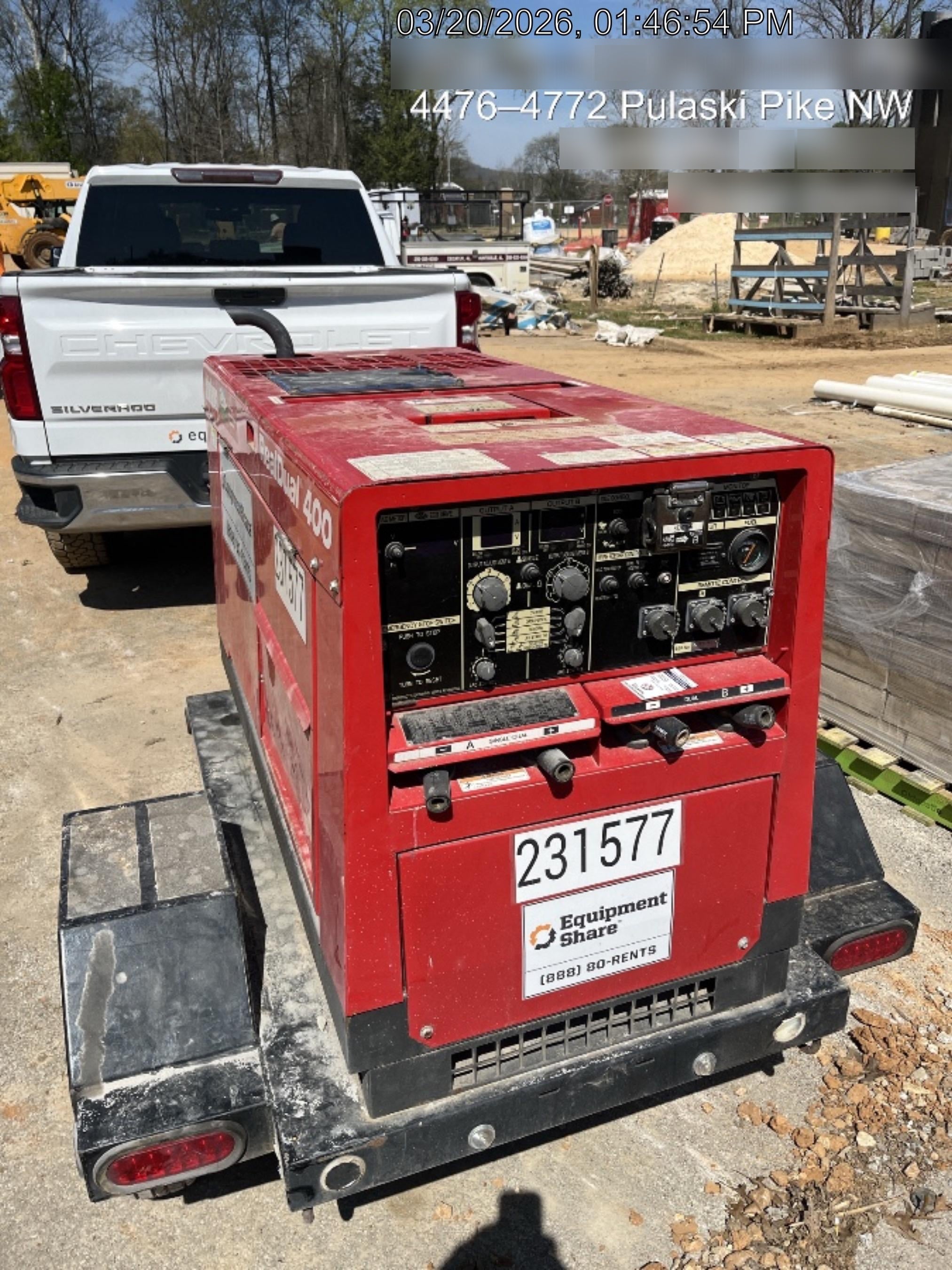 2022 Shindaiwa DGW400MDL Kubota D902 Engine, 23 HP, Dual Op Welder, Wire, Arc, Droop Stick, Tig, and CC Stick Functionality, Simulphase, 3 Phase and 1 Phase Gen Output, Single Axle NB Trlr, Slr Trckl Chrg 12V 12W, Fire Ext