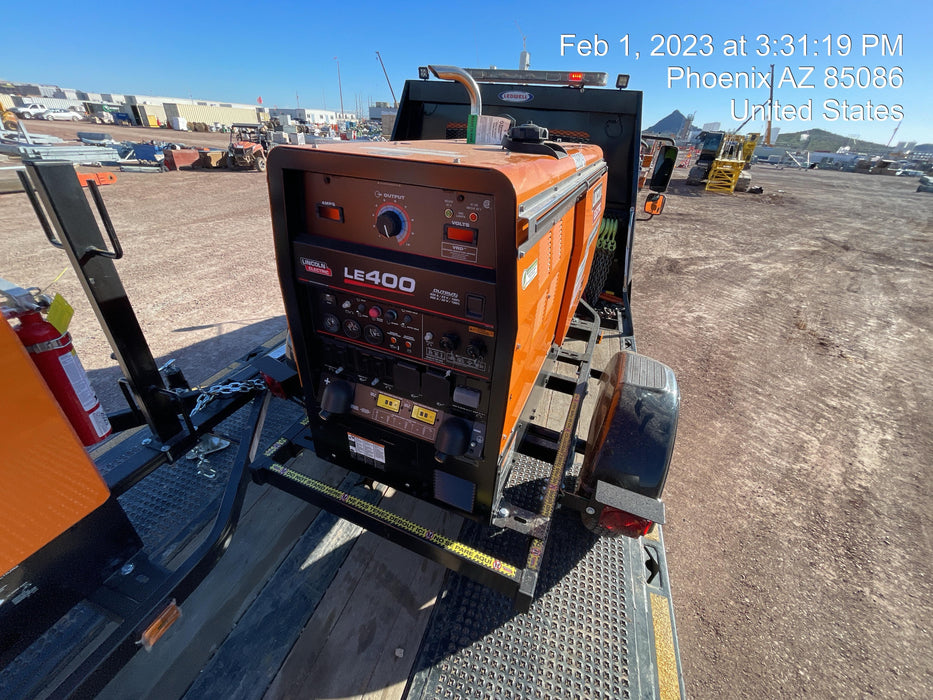 2023 Lincoln Electric LE400 Kubota V1505, Trlr, Cable Rack, Light Kit, ES Decals, T3