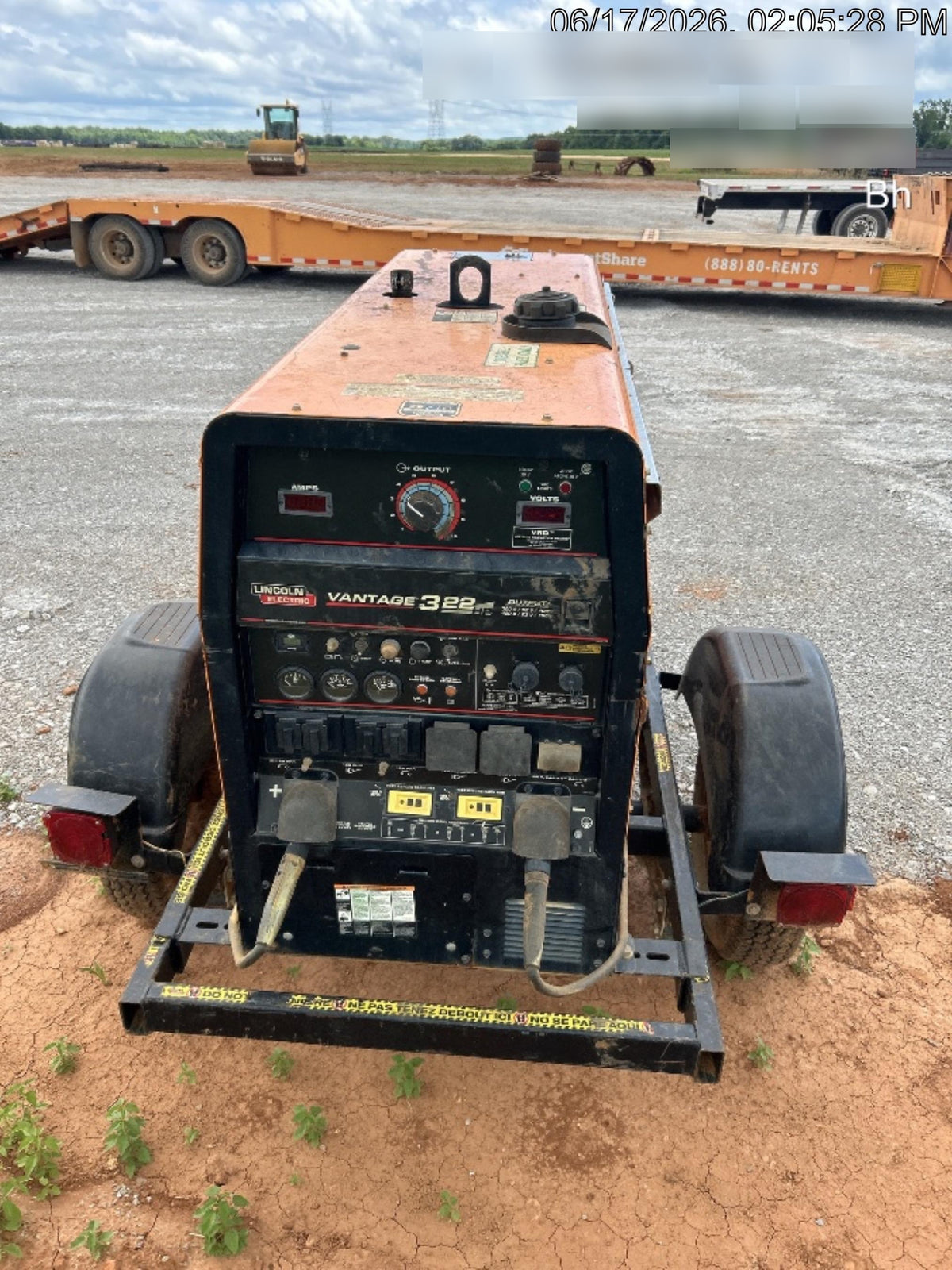 2021 Lincoln Electric Vantage 322 Vantage 322 Ready Pak 3 w/ Decals, ORANGE (includes trailer, cable rack, fender light kit) NO Telematics
