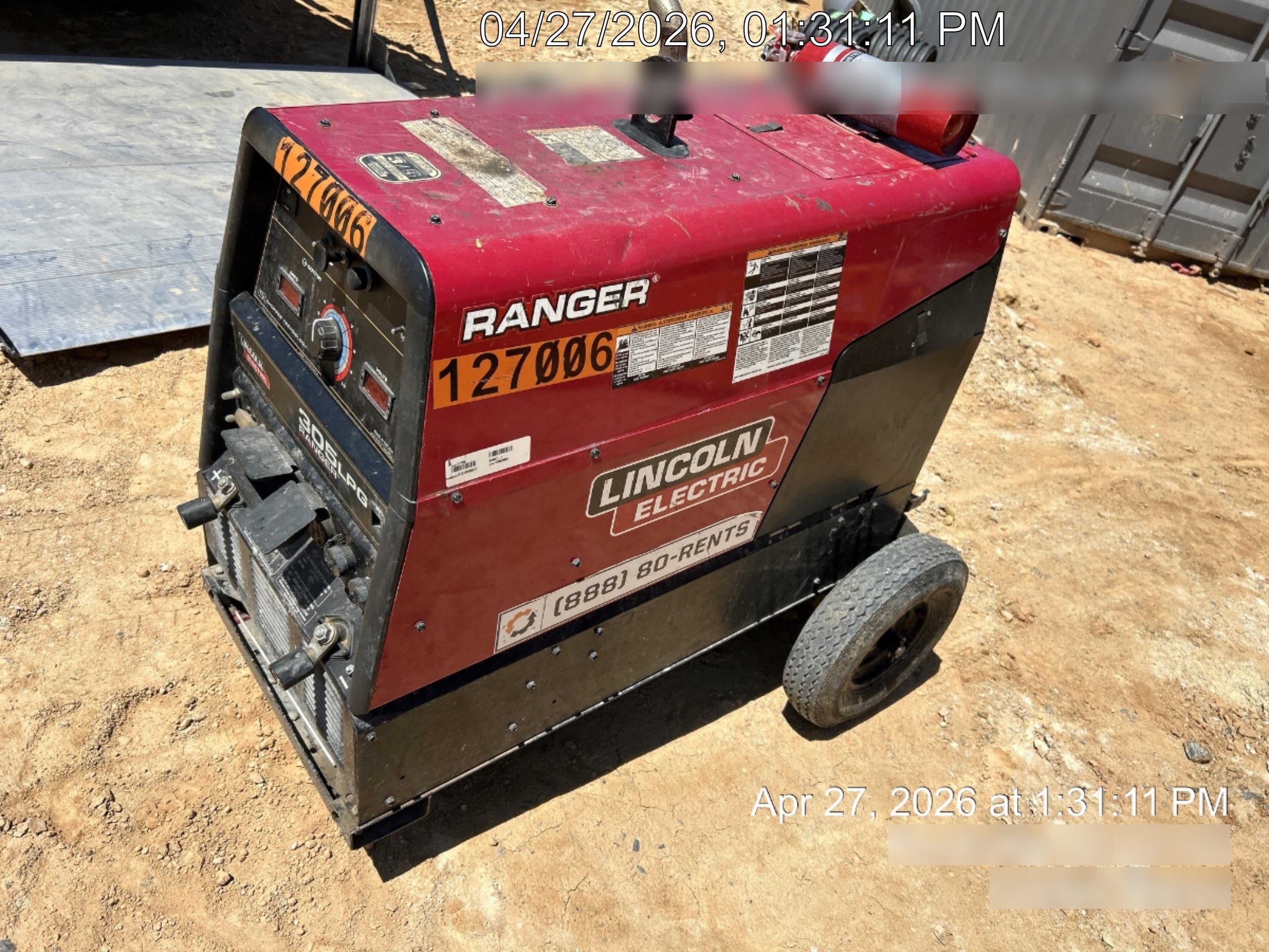 2021 Lincoln Electric Ranger 305 LPG K3430-1, Ranger 305 LPG, Undercarriage, Tank Holder & Strap, 10kw AC Gen, 25hp Kohler LPG Eng