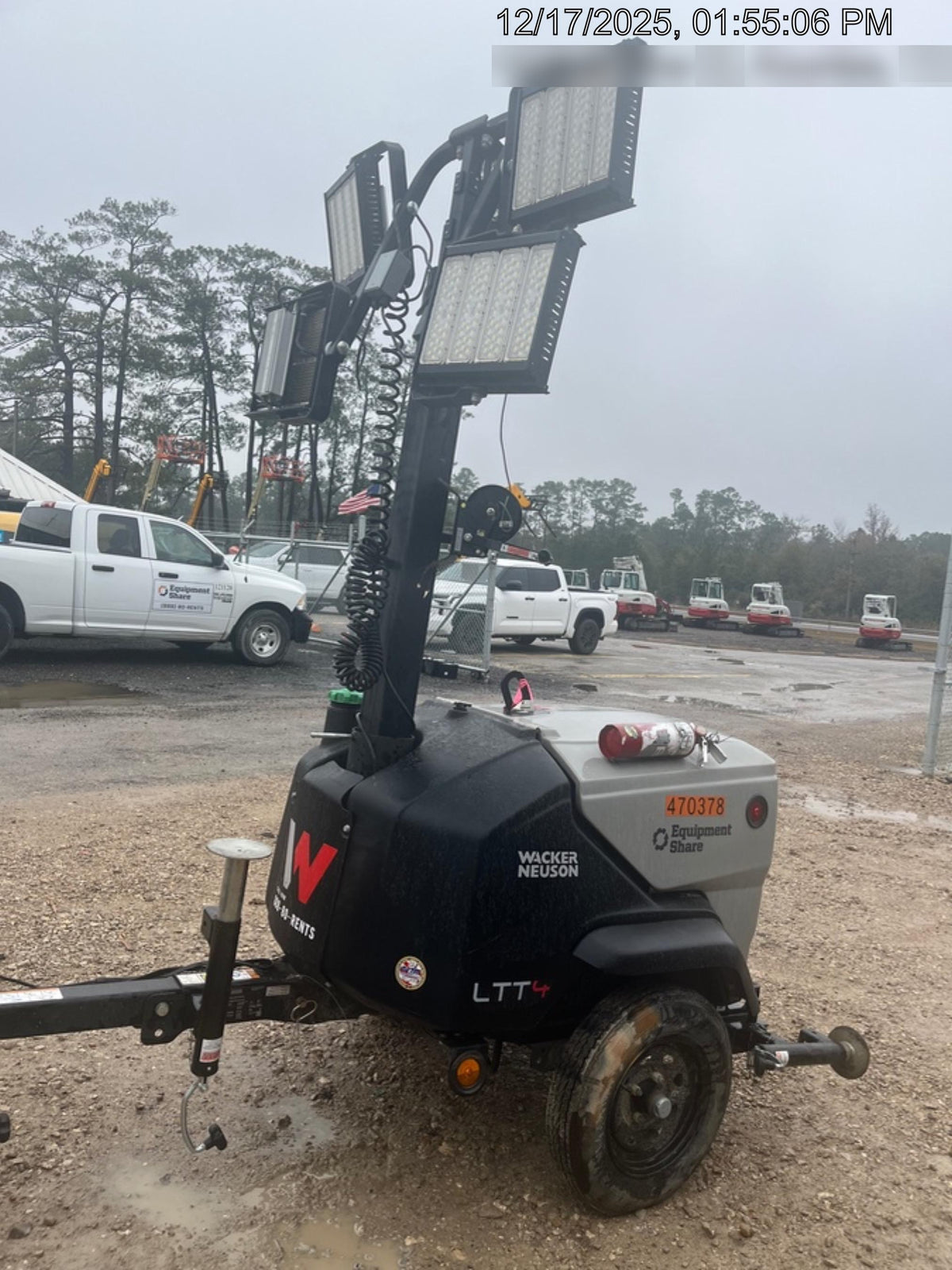 2024 Wacker Neuson LTT4 Diesel, Kohler KDW702, Deep Sea Controller, Auto Start, LED 320W, Bypass Outlet, T3