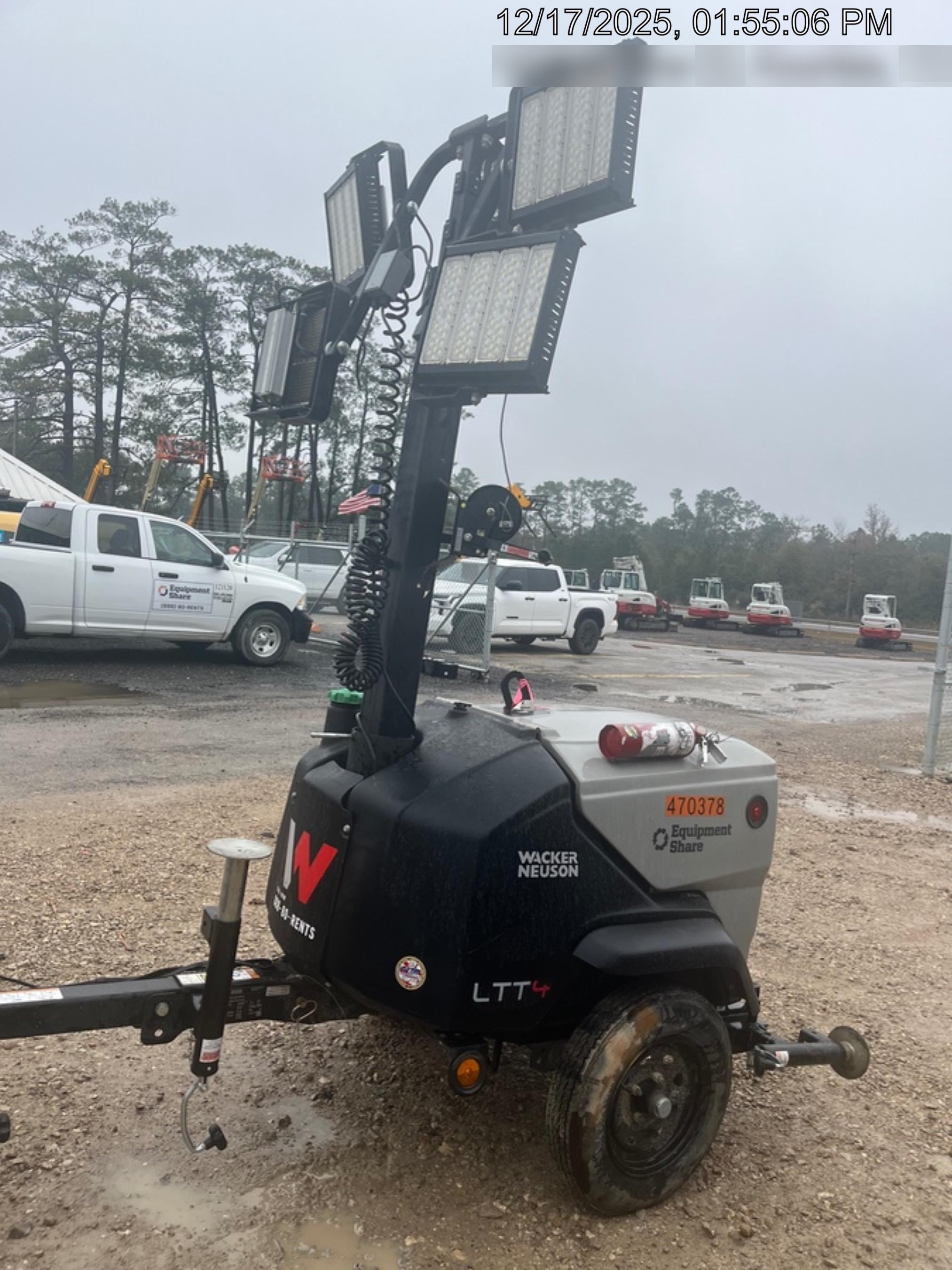 2024 Wacker Neuson LTT4 Diesel, Kohler KDW702, Deep Sea Controller, Auto Start, LED 320W, Bypass Outlet, T3