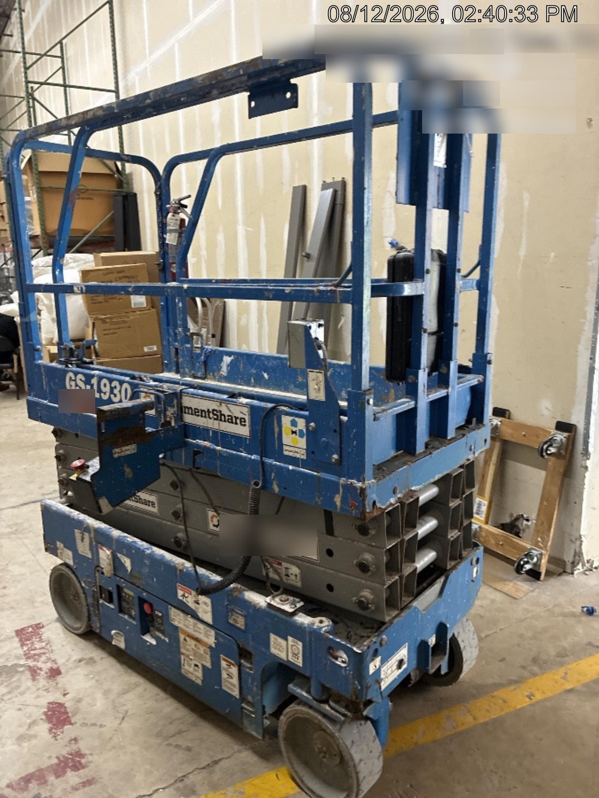 2019 Genie GS-1930 Fixed Rails with Chain Entry