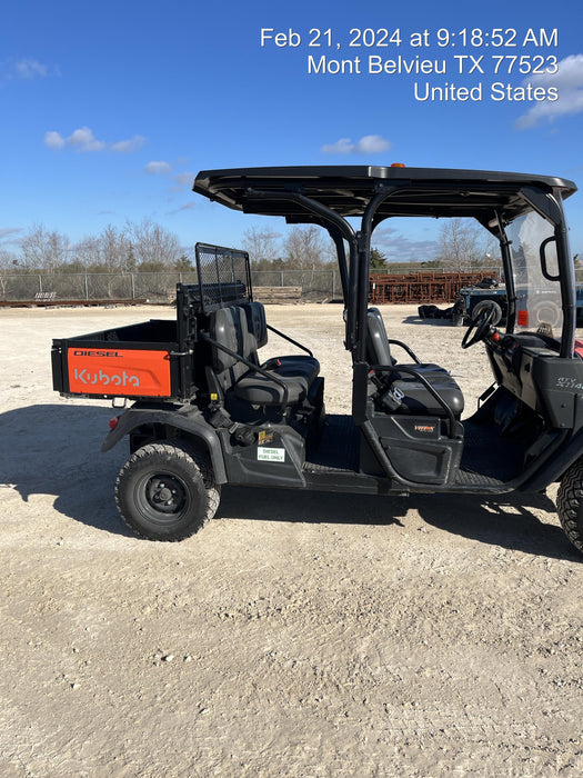 2022 Kubota RTV-X1140W-H Plastic Canopy, Windshield Acrylic Clear, LED Strobe Light, Wire Harness Kit, Back up Alarm