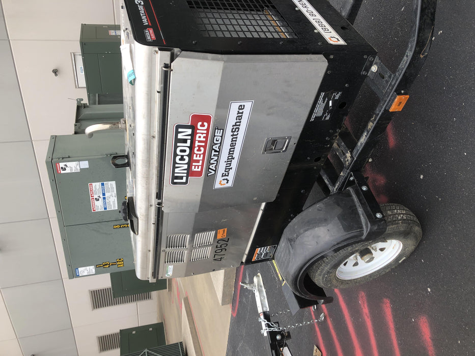 2019 Lincoln Electric Vantage 322 Ready-Pak 3, Two Wheel Trailer, Fender and Light Kit, Cable Rack