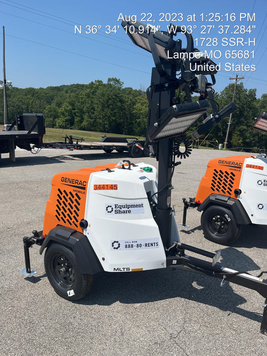 2023 Generac MLT2 Diesel, Flex Switch 120V Input, Powerzone Controller, (4) 320W LED Lights, 4kW Generator, 39.9 Gal Fuel Tank, 2" Ball, T3