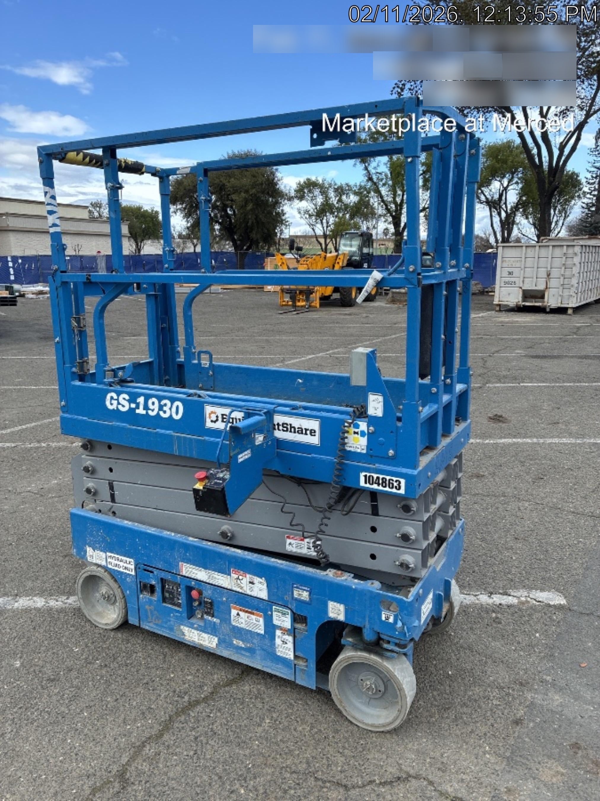 2020 Genie GS-1930 Solid Non Marking Tires, Beacon, Folding rails with half height swing gate, 800W Inverter