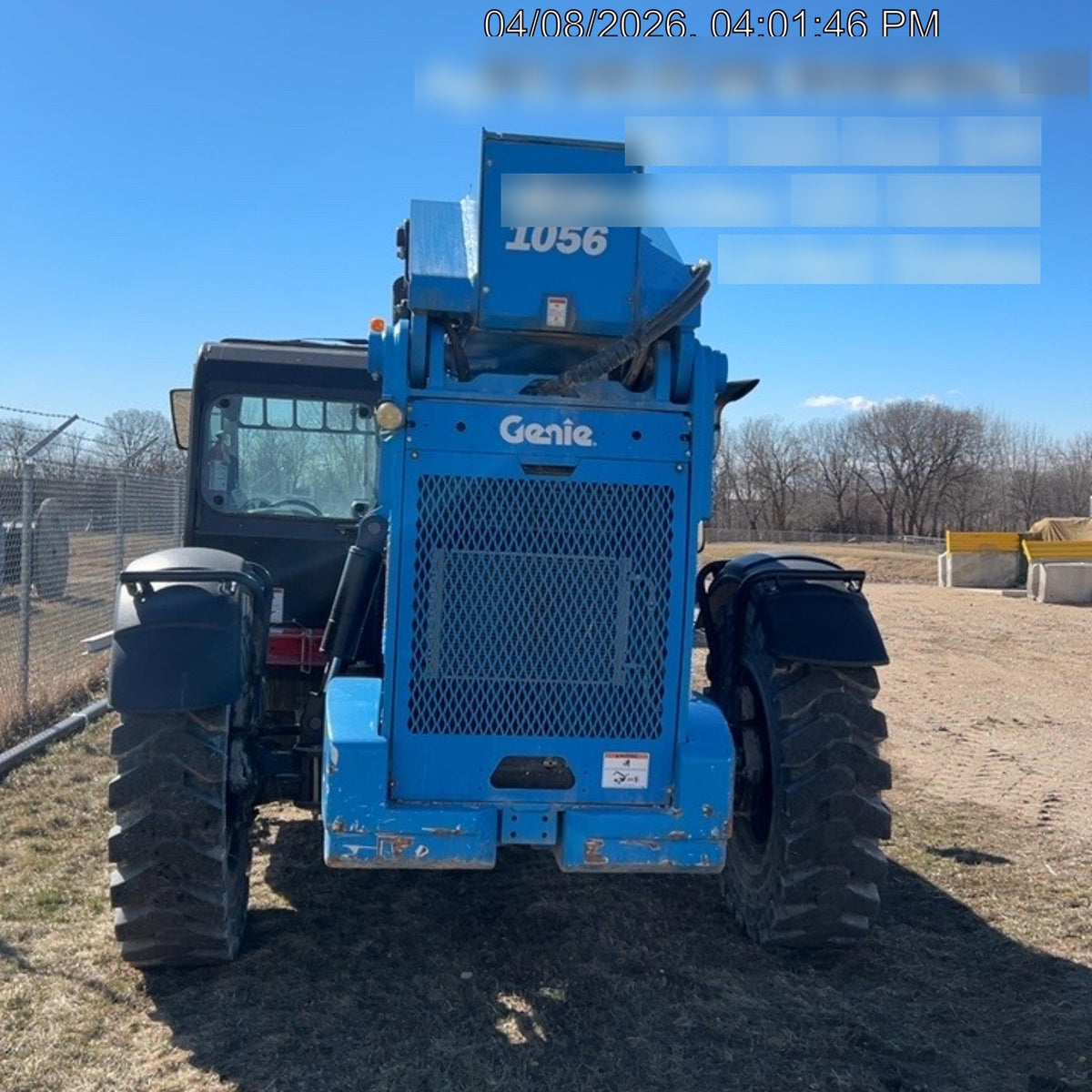 2018 Genie GTH-1056 Genie GTH-1056 w/Enclosed Cab w/HVAC, Work Lights, Solid Tires, Beacon, 60" Carriage and Forks