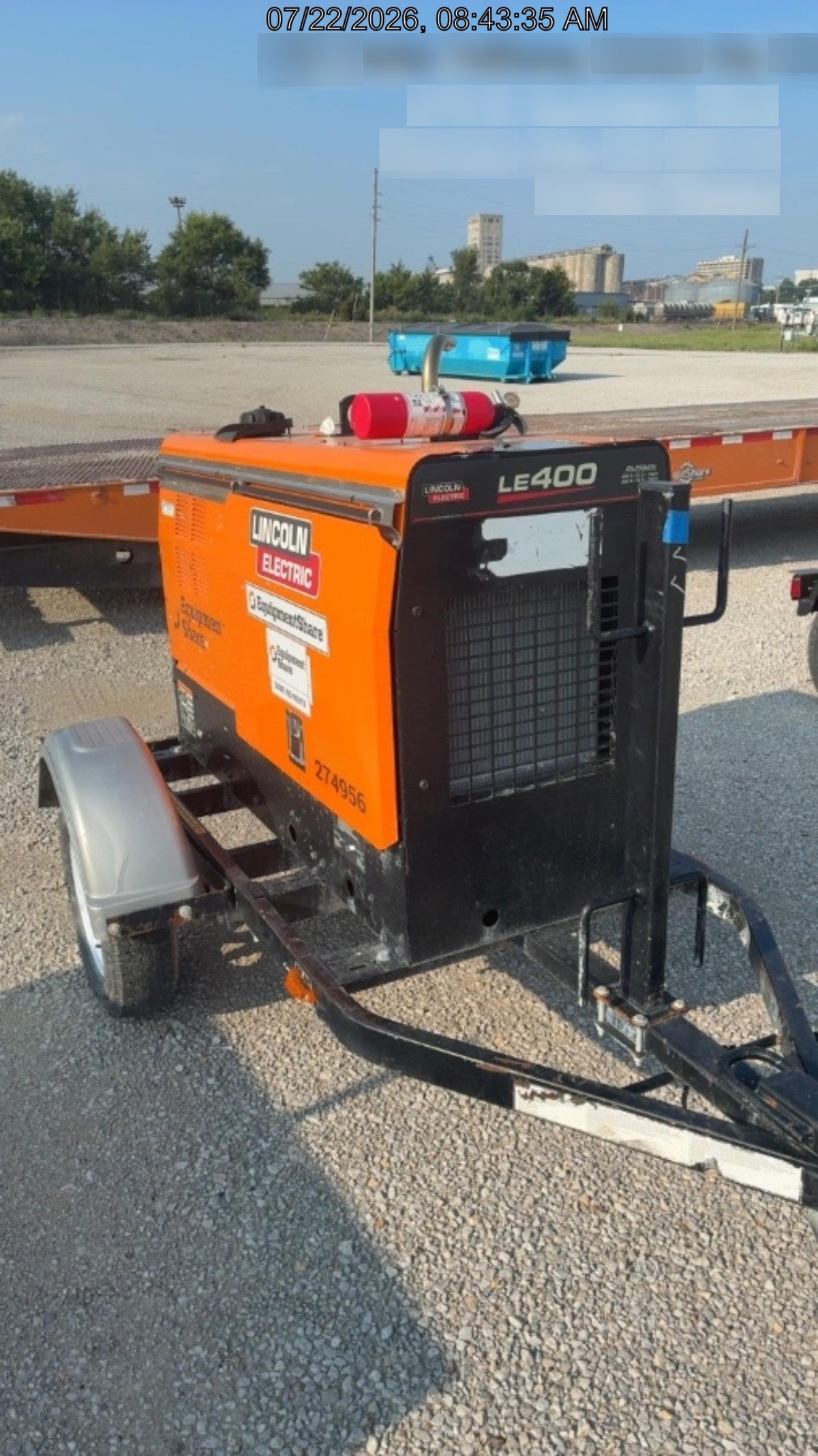2022 Lincoln Electric LE400 Kubota V1505, Trlr, Cable Rack, Light Kit, ES Decals, T3