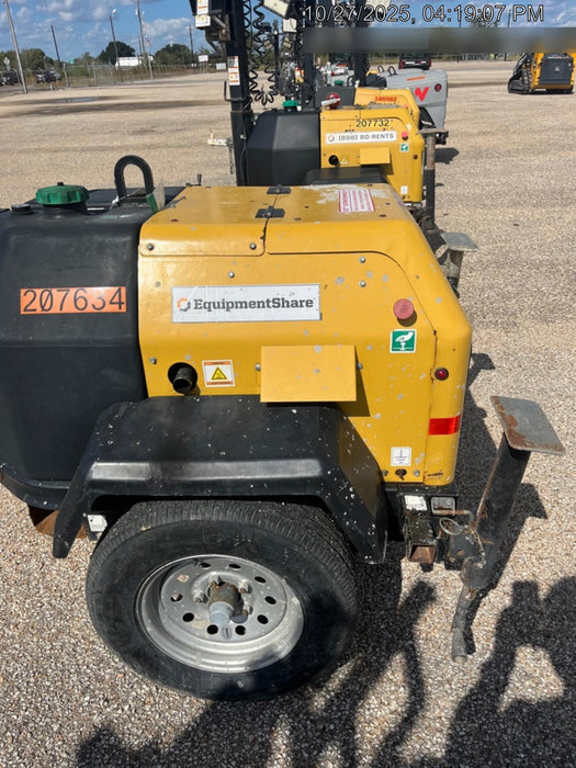 2022 Allmand NLV3GR (4) LED Light Fixture 350W, 23' Vertical Mast, 3kW Prime, Towable, Deep Sea L401, Leveling Jacks, Yanmar T4F 5.8hp