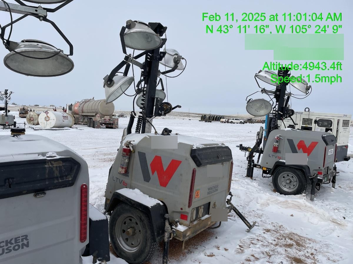 2019 Wacker Neuson LTV6L-MH Mobile Light Tower w/Fuel Level Sensor Installed