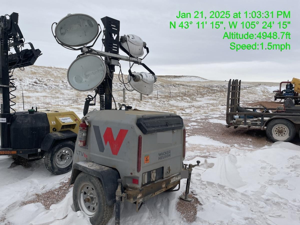 2019 Wacker Neuson LTV6L-MH Mobile Light Tower w/Fuel Level Sensor Installed
