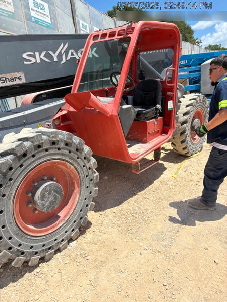 2018 Skyjack SJ1056 TH Skyjack 1056 TH Telehandler w/Open ROPS, Work Lights/Beacon, Solid Tires, 60" Carriage and Forks