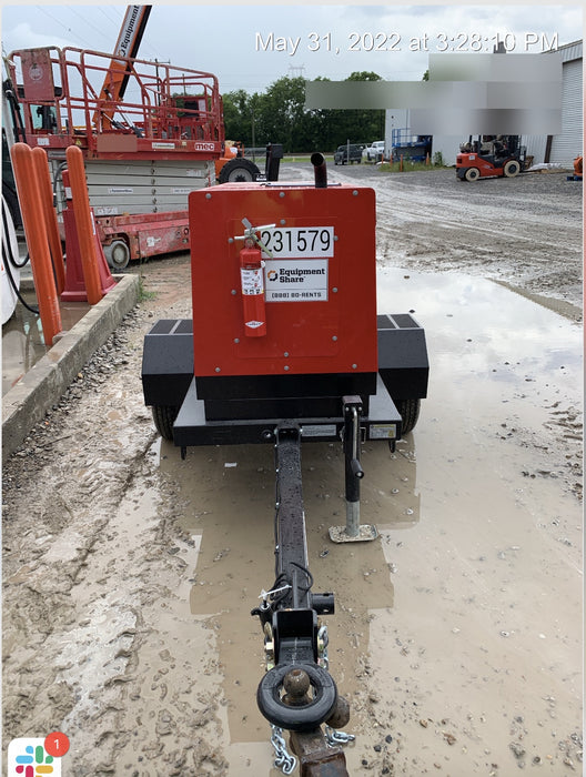 2022 Shindaiwa DGW400MDL Kubota D902 Engine, 23 HP, Dual Op Welder, Wire, Arc, Droop Stick, Tig, and CC Stick Functionality, Simulphase, 3 Phase and 1 Phase Gen Output, Single Axle NB Trlr, Slr Trckl Chrg 12V 12W, Fire Ext