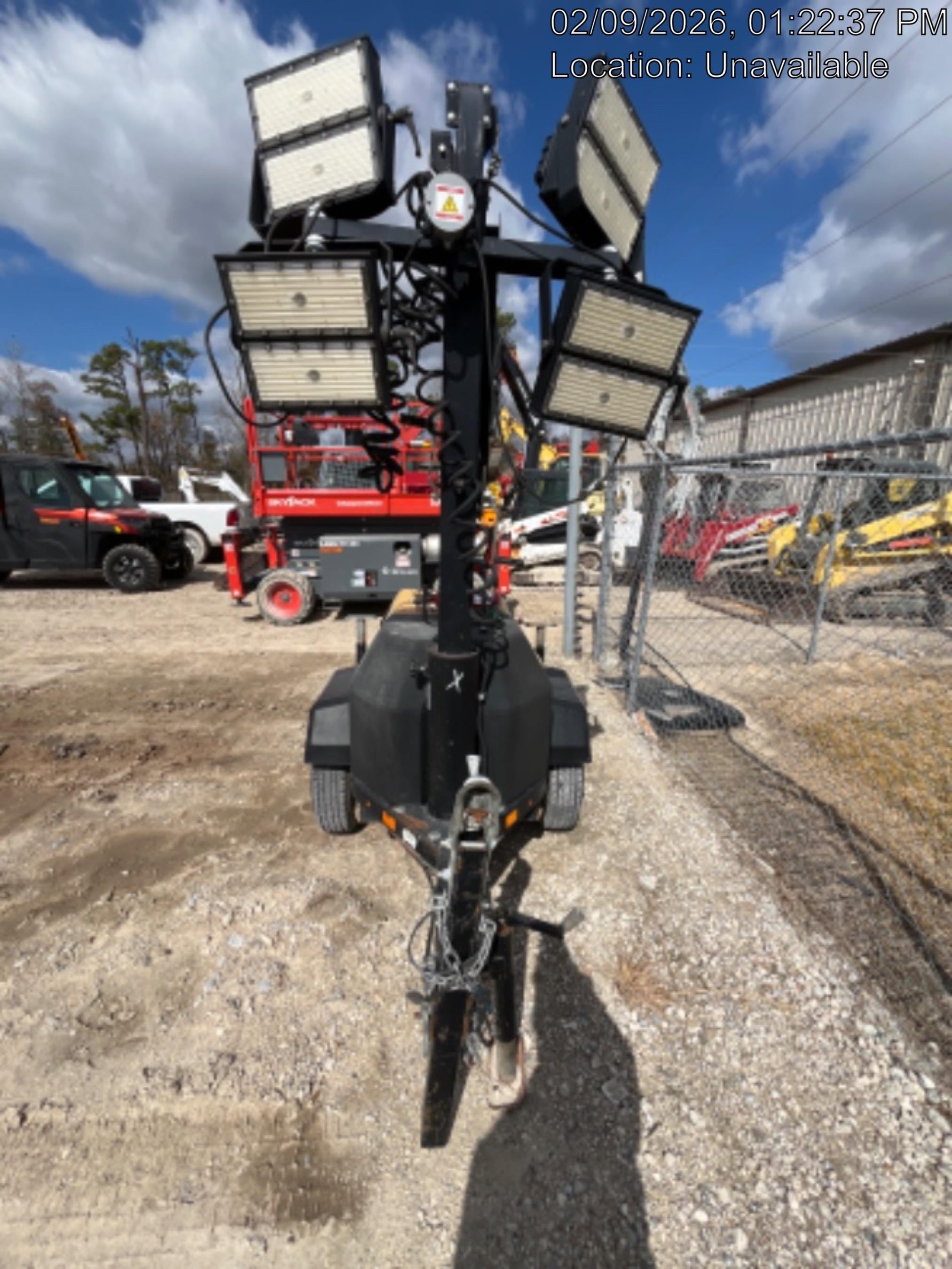 2022 Allmand NLV3GR (4) LED Light Fixture 350W, 23' Vertical Mast, 3kW Prime, Towable, Deep Sea L401, Leveling Jacks, Yanmar T4F 5.8hp