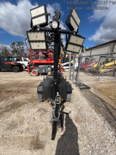 2022 Allmand NLV3GR (4) LED Light Fixture 350W, 23' Vertical Mast, 3kW Prime, Towable, Deep Sea L401, Leveling Jacks, Yanmar T4F 5.8hp