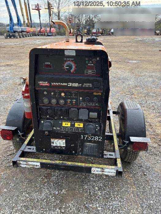 2021 Lincoln Electric Vantage 322 Vantage 322 Ready Pak 3 w/ Decals, ORANGE (includes trailer, cable rack, fender light kit) NO Telematics