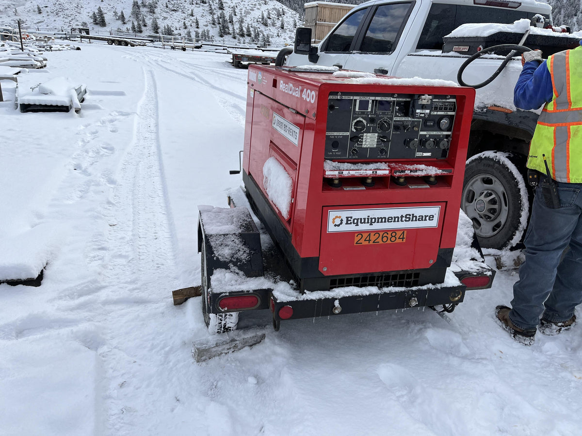2022 Shindaiwa DGW400MDL Kubota D902 Engine, 23 HP, Dual Op Welder, Wire, Arc, Droop Stick, Tig, and CC Stick Functionality, Simulphase, 3 Phase and 1 Phase Gen Output, Single Axle NB Trlr, Slr Trckl Chrg 12V 12W, Fire Ext