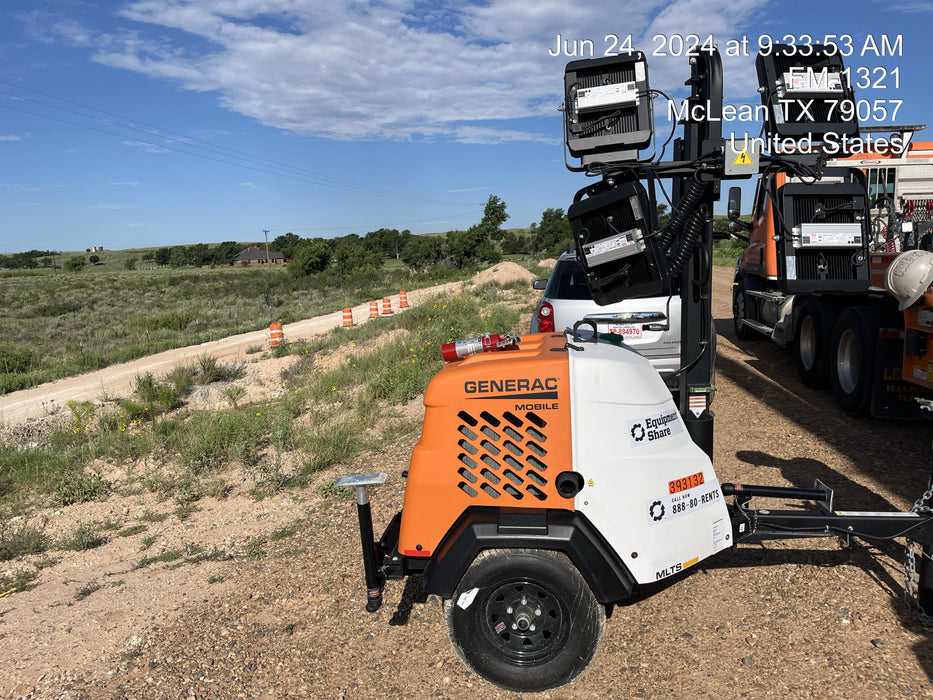 2024 Generac MLT2 Diesel, Flex Switch 120V Input, Powerzone Controller, 
(4) 320W LED Lights, 4kW Generator, 39.9 Gal Fuel Tank, 2" Ball, T3