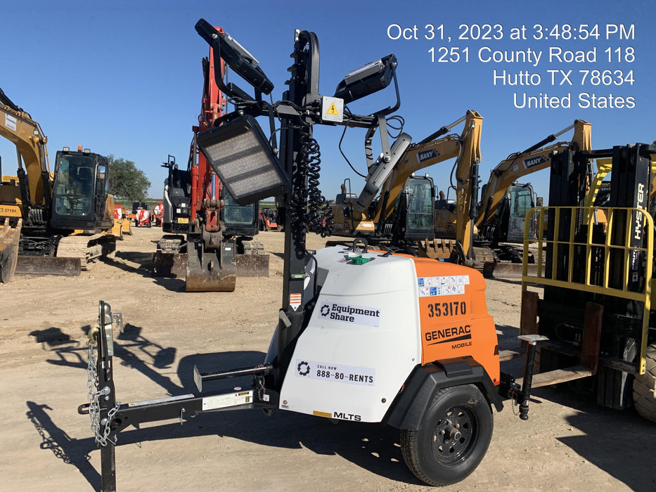 2023 Generac MLT2 Diesel, Flex Switch 120V Input, Powerzone Controller, (4) 320W LED Lights, 4kW Generator, 39.9 Gal Fuel Tank, 2" Ball, T3