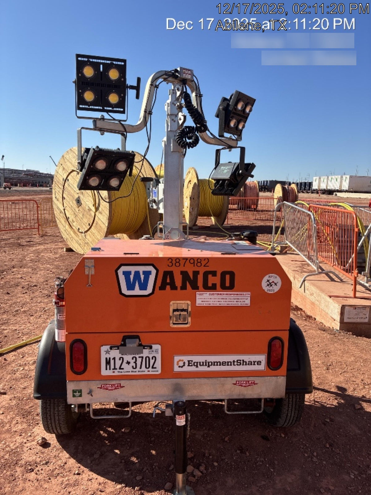 2024 Wanco WLTT-4MM4K Diesel, Deep Sea Controller, Shore Power Plug, Auto Start, (4) 350W LED Floodlights, 4kW Generator, 60 Gal Fuel Tank, 2" Ball, T3