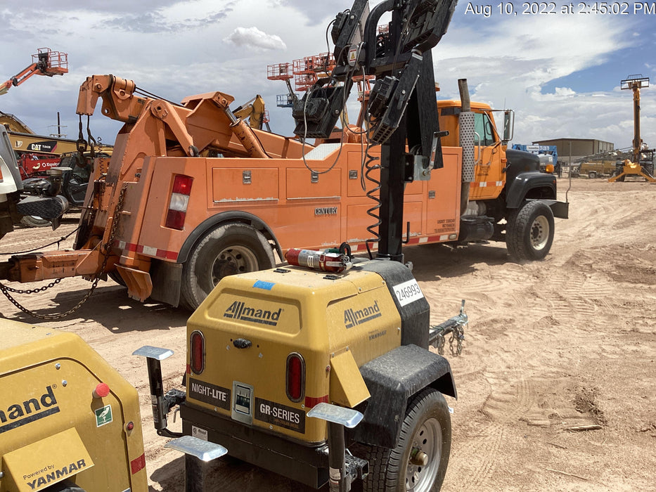 2022 Allmand NLV3GR (4) LED Light Fixture 350W, 23' Vertical Mast, 3kW Prime, Towable, ES Decals, T3