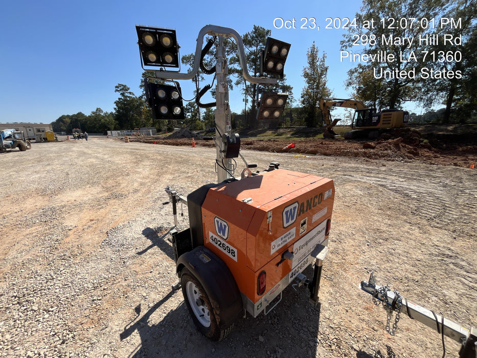 2024 Wanco WLTT-4MM4K Diesel, Deep Sea Controller, Shore Power Plug, Auto Start, (4) 350W LED Floodlights, 4kW Generator, 60 Gal Fuel Tank, 2" Ball, T3