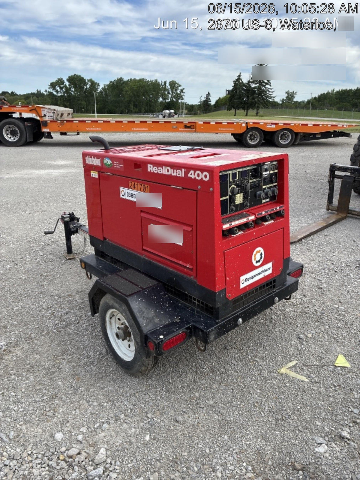 2022 Shindaiwa DGW400MDL Kubota D902 Engine, 23 HP, Dual Op Welder, Wire, Arc, Droop Stick, Tig, and CC Stick Functionality, Simulphase, 3 Phase and 1 Phase Gen Output, Single Axle NB Trlr, Slr Trckl Chrg 12V 12W, Fire Ext