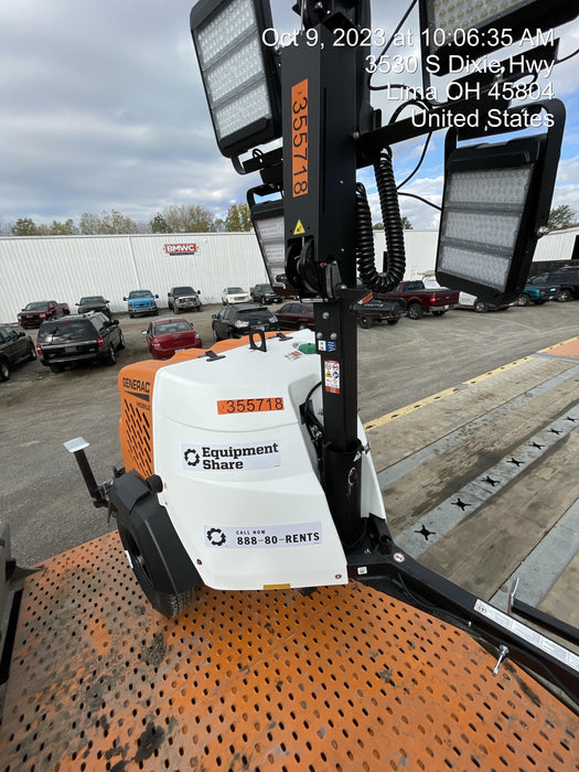 2023 Generac MLT2 Diesel, Flex Switch 120V Input, Powerzone Controller, 
(4) 320W LED Lights, 4kW Generator, 39.9 Gal Fuel Tank, 2" Ball, T3