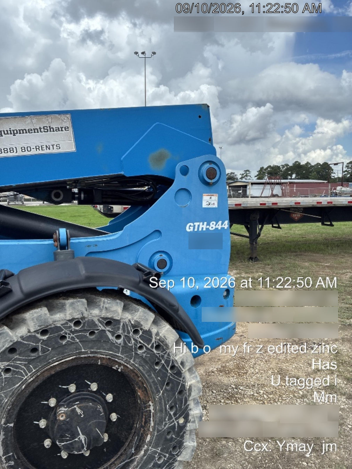 2018 Genie GTH-844 Genie GTH-844 w/ROPS, Work Lights, Solid Tires, RH Cab Mesh, Beacon, 60" Carriage and Forks