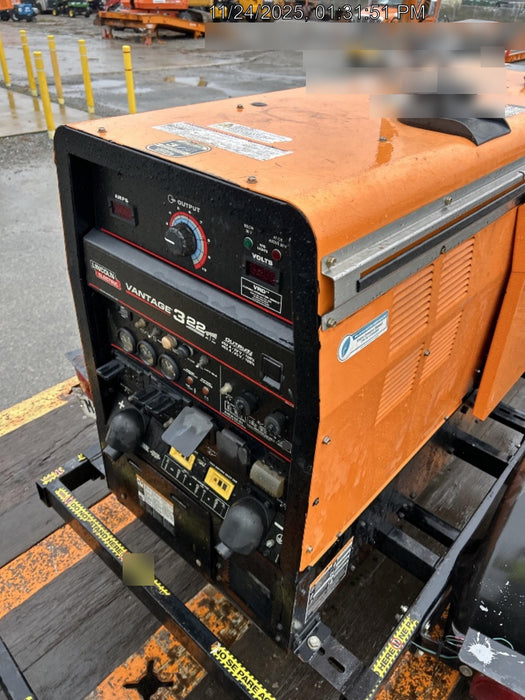 2021 Lincoln Electric Vantage 322 Vantage 322 Ready Pak 3 w/ Decals, ORANGE (includes trailer, cable rack, fender light kit) NO Telematics