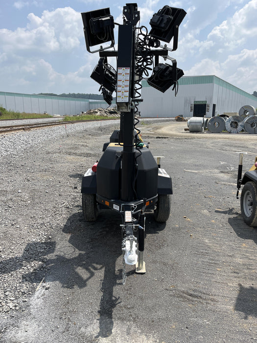 2022 Allmand NLV3GR (4) LED Light Fixture 350W, 23' Vertical Mast, 3kW Prime, Towable, Deep Sea L401, Leveling Jacks, Yanmar T4F 5.8hp