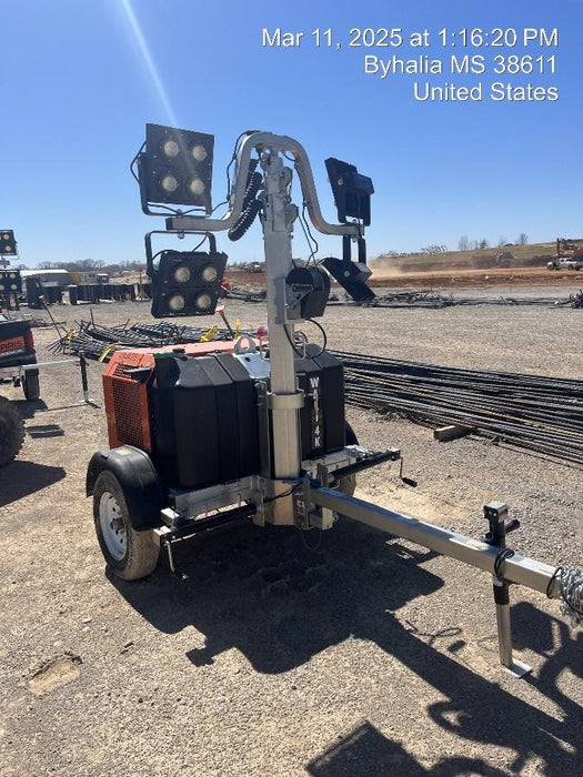 2024 Wanco WLTT-4MM4K Diesel, Mitsubishi L2E, 9.0HP @1800 rpm, Deep Sea Controller, Shore Power Plug, Auto Start, (4) 350W LED Floodlights, 4kW Generator, 60 Gal Fuel Tank, 2" Ball, T3