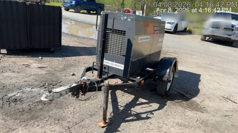 2019 Lincoln Electric Vantage 322 Ready-Pak 3, Two Wheel Trailer, Fender and Light Kit, Cable Rack