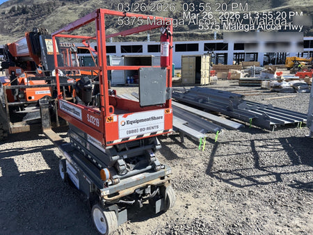 2020 Skyjack SJIII-3219 Solid NM Tires, Half height spring hinged entry gate, Dual Beacons, 800W Inverter