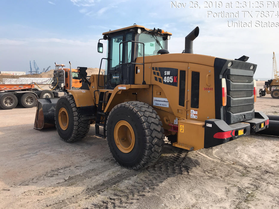 2019 Sany SW405K Tier 4, Cab, 3rd Function Hydraulics Smooth Pin On Bucket