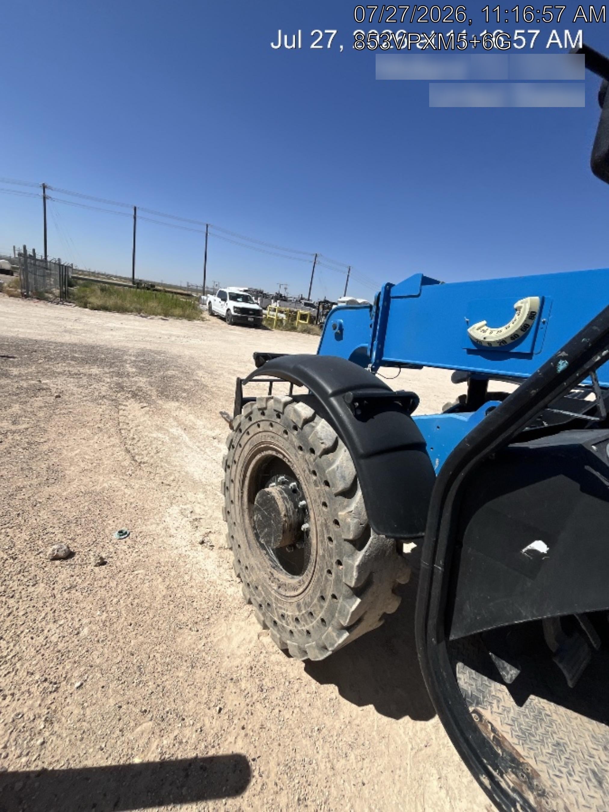 2018 Genie GTH-844 Genie GTH-844 w/Open ROPS, Solid Tires, beacon/work lights, 60" carriage/forks