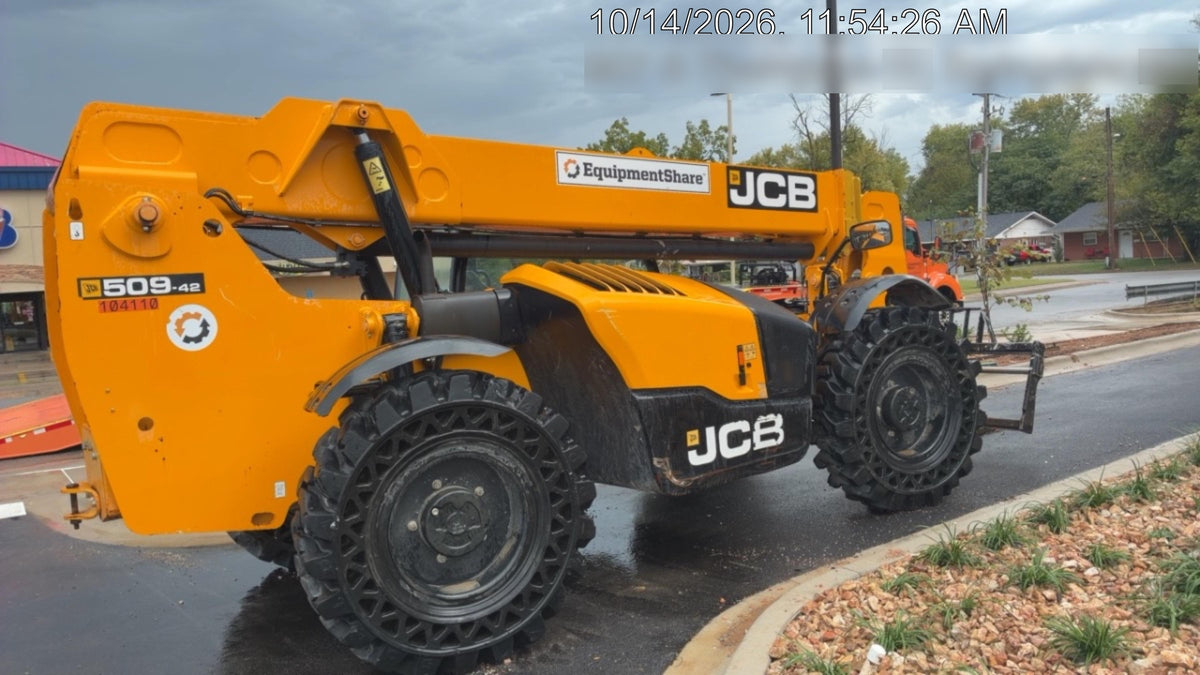 2020 JCB 509-42 Canopy, Solid Tires, Work Lights, Beacon, Aux Hydraulics, Back up Alarm, Lifting Eye, ES Decals