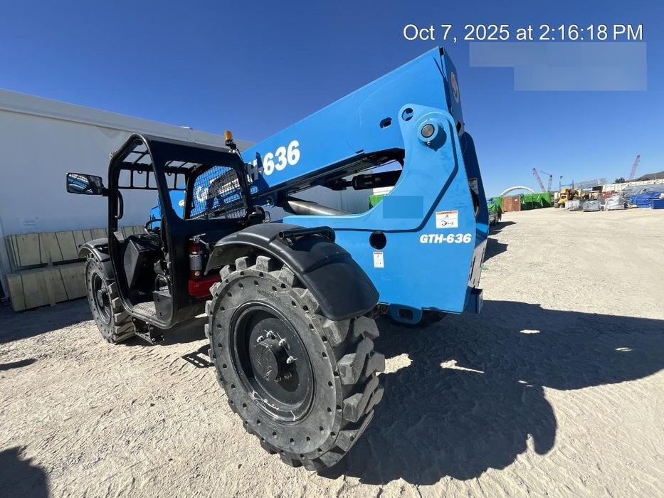 2018 Genie GTH-636 Genie GTH-636 w/Open ROPS, Work Lights, Solid Tires, RH Cab Mesh, Beacon, 48" Carriage and Forks